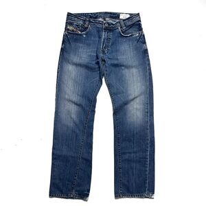 31/32 Diesel Jeans Kajo Straight Men’s Size 31 Medium Wash Acid Distressed
